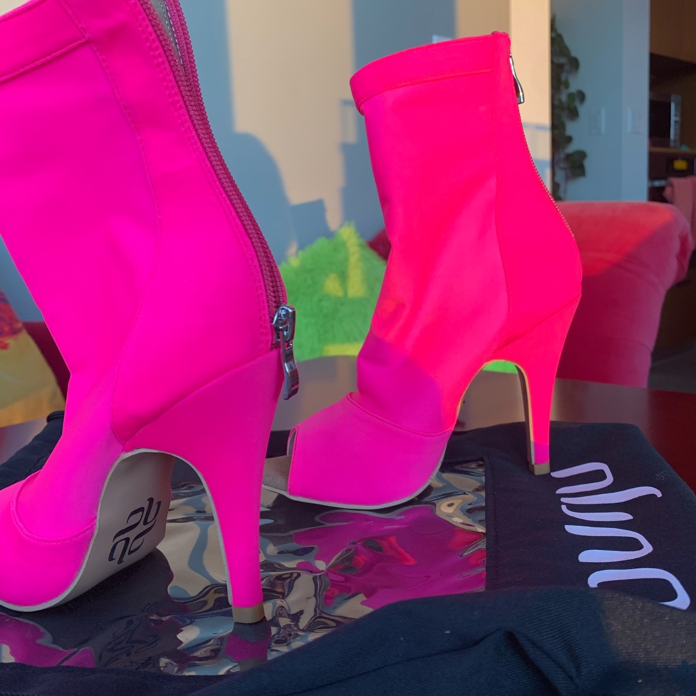 Limited edition 4 inch stiletto open toe bootie